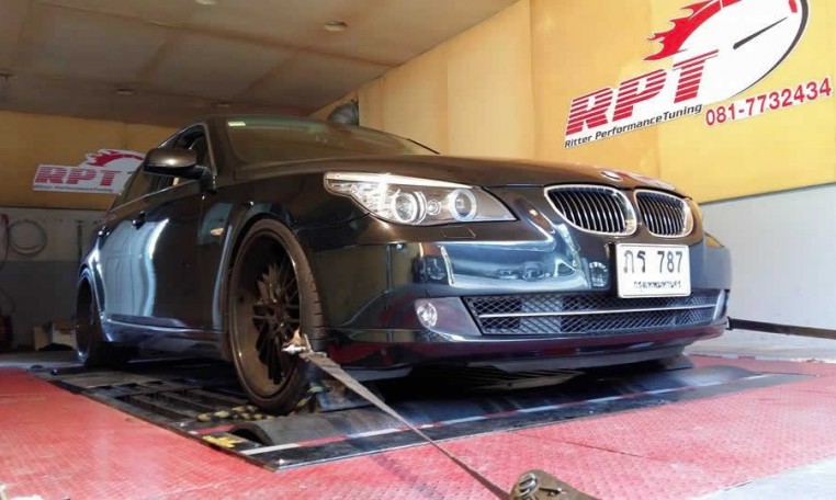 2007 BMW 520d E60 on dyno at Ritter Performance Tuning Thailand for ecu Remap