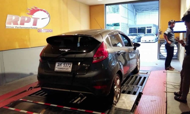 2012 Ford Fiesta 1.5L on dyno at RPT Thailand for an ECU Remap