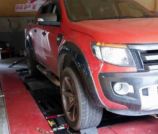 Ford Ranger 2013 T6 on dyno for ECU Remapping at Ritter Performance Tuning Thailand