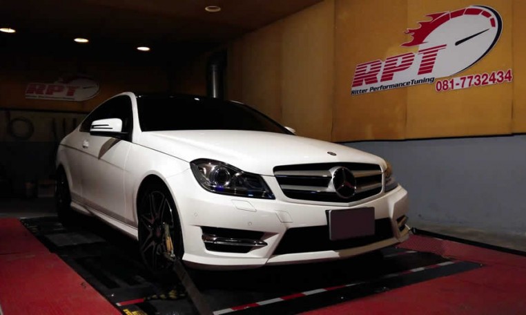 2014 Mercedes c180 W204 on dyno for ECU Remapping at Ritter Performance Tuning Thailand