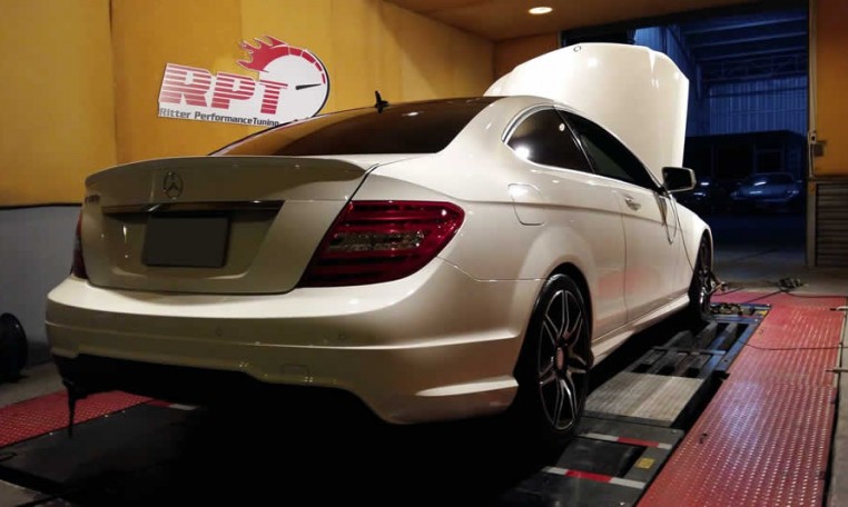 2014 Mercedes c180 W204 on dyno ready for ECU Remapping at Ritter Performance Tuning Thailand