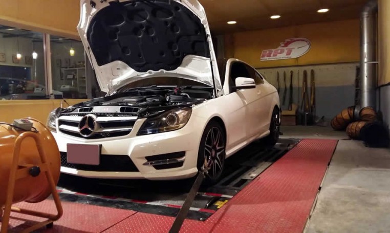 2014 Mercedes c180 on dyno for ECU Remapping at Ritter Performance Tuning Thailand