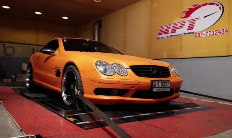 2005 Mercedes SL55 AMG at Ritter Performance Tuning Thailand for ECU Remapping