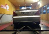 1999 Mercedes SLK230 R170 on dyno view rear